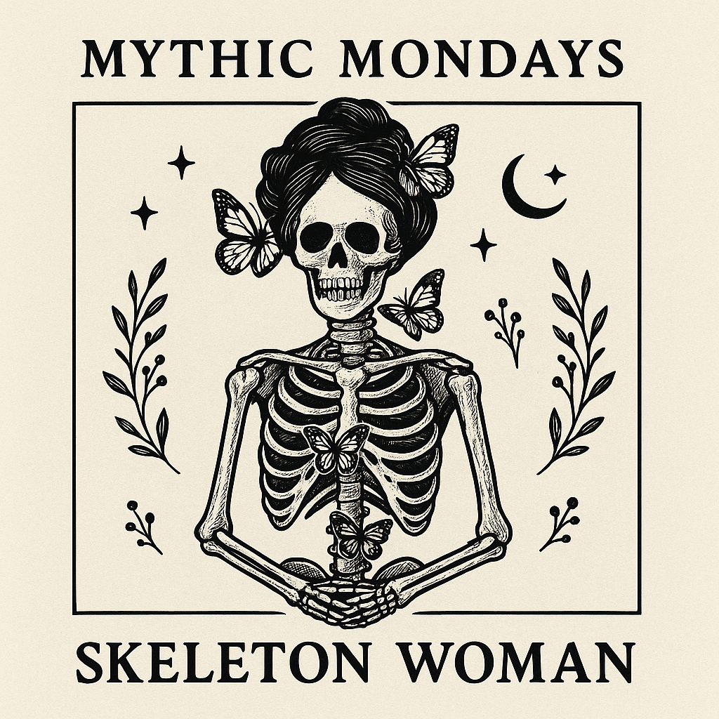 Mythic Mondays | Skeleton Woman&nbsp;🕸️🦋✨